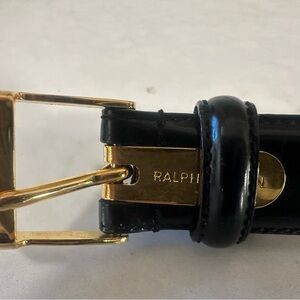 Ralph Lauren Black Belt with Gold Buckle